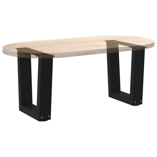 vidaXL Matbordsben V-formade 2 st svart 40x(30-31,3) cm stål