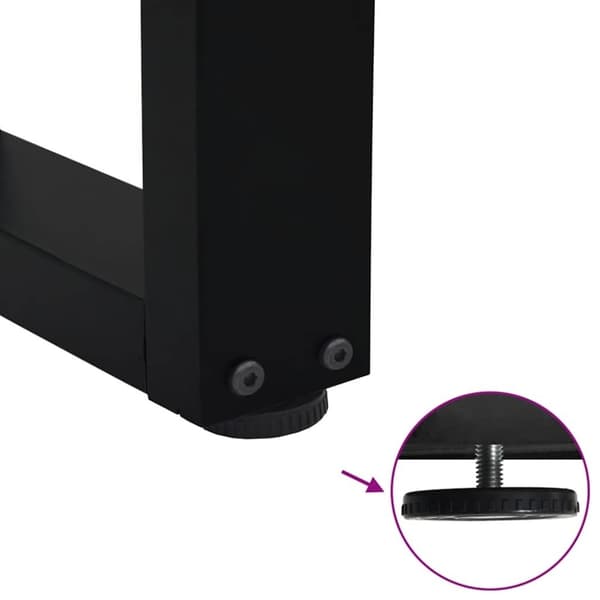 vidaXL Matbordsben V-formade 2 st svart 40x(30-31,3) cm stål