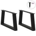 Pikkukuva 3 / 10: vidaXL Sohvapöydän jalat V-muotoiset 2 kpl musta 70x(30-31,3) cm teräs