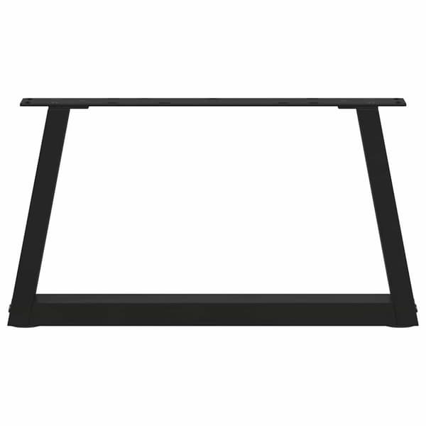 vidaXL Sohvapöydän jalat V-muotoiset 2 kpl musta 70x(30-31,3) cm teräs