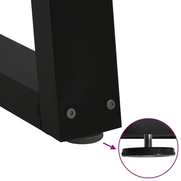 vidaXL Sohvapöydän jalat V-muotoiset 2 kpl musta 70x(30-31,3) cm teräs