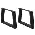 Pikkukuva 1 / 10: vidaXL Sohvapöydän jalat V-muotoiset 2 kpl musta 70x(30-31,3) cm teräs