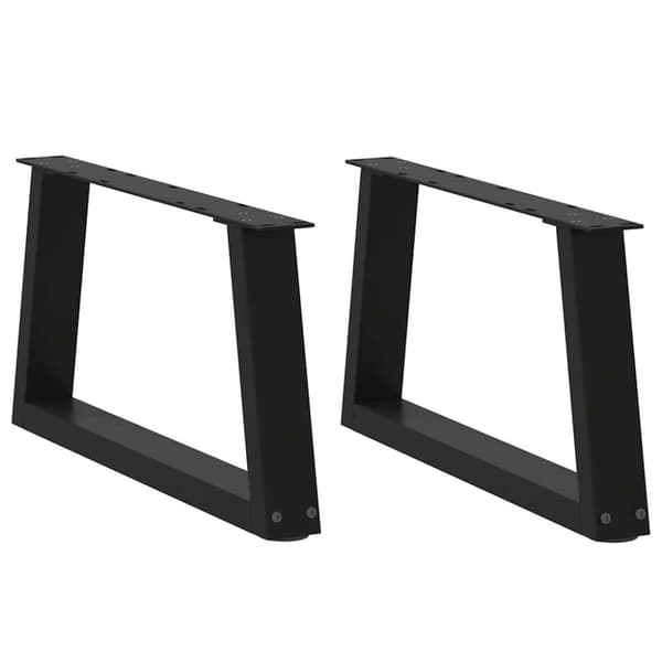 vidaXL Sohvapöydän jalat V-muotoiset 2 kpl musta 70x(30-31,3) cm teräs