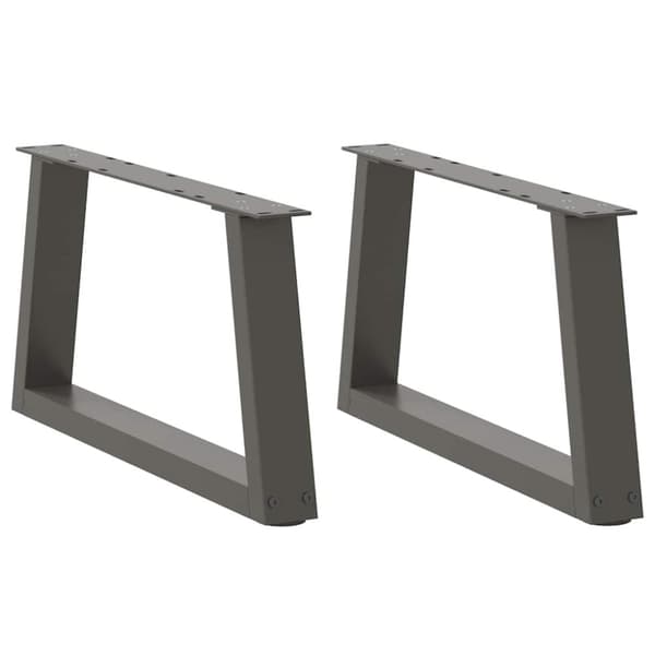 vidaXL Spisebordsben V-form 2 stk 50x(30-31,3) cm stål antracitgrå