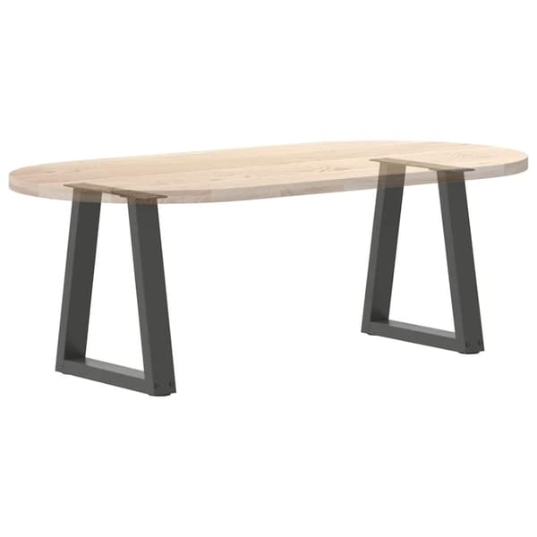 vidaXL Sohvapöydän jalat V-muotoiset 2 kpl antrasiitti 28x(42-43,3) cm teräs
