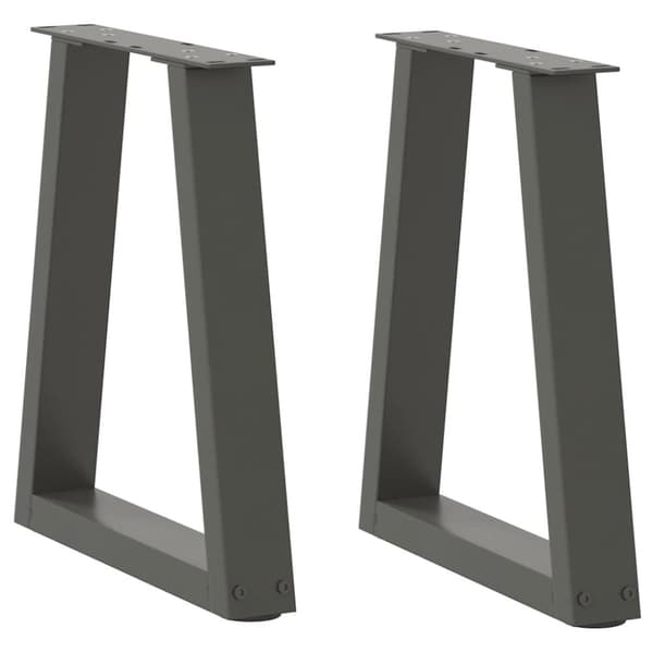 vidaXL Sohvapöydän jalat V-muotoiset 2 kpl antrasiitti 28x(42-43,3) cm teräs