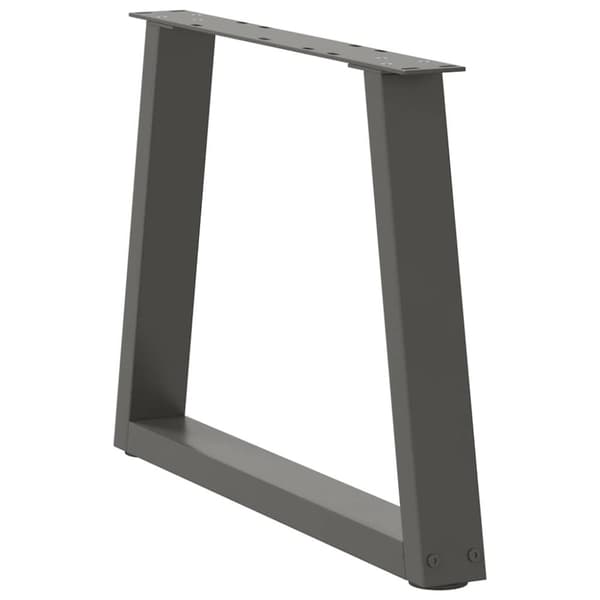 vidaXL Matbordsben V-formade 2 st antracit 70x(42-43,3) cm stål