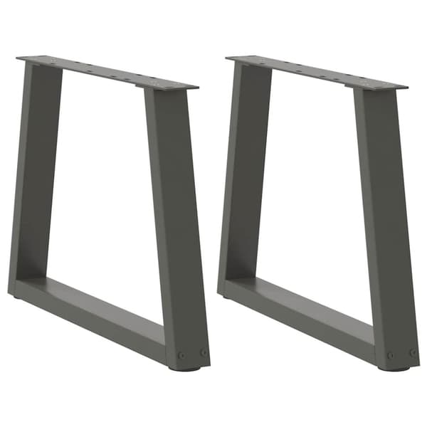 vidaXL Matbordsben V-formade 2 st antracit 70x(42-43,3) cm stål