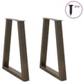 Miniatyrbilde 3 av 11: vidaXL Spisebordben V-formet 2 stk naturstål 50x(72-73,3) cm stål