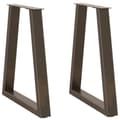 Miniatyrbilde 1 av 11: vidaXL Spisebordben V-formet 2 stk naturstål 50x(72-73,3) cm stål