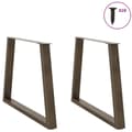 Miniatyrbilde 3 av 11: vidaXL Spisebordben V-formet 2 stk naturstål 90 x (72-73,3) cm stål