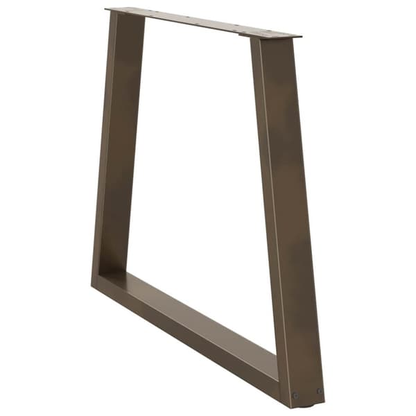 vidaXL Spisebordben V-formet 2 stk naturstål 90 x (72-73,3) cm stål