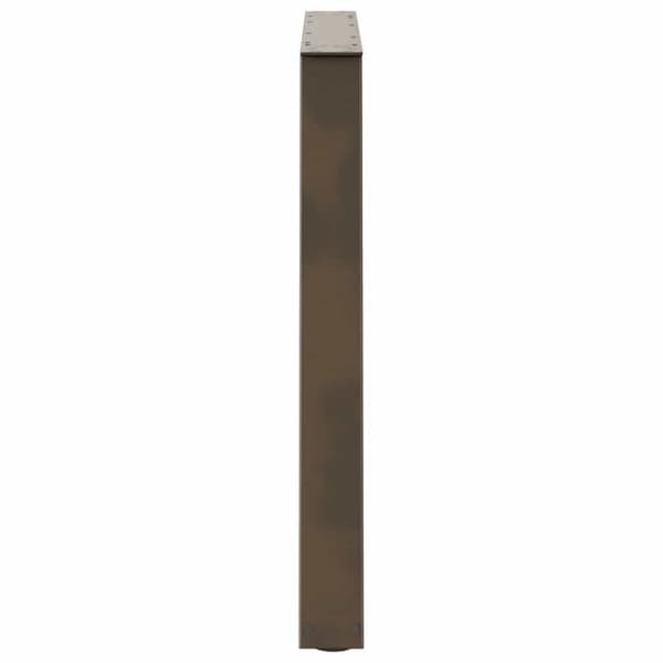 vidaXL Spisebordben V-formet 2 stk naturstål 90 x (72-73,3) cm stål