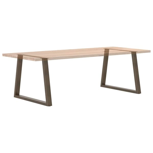 vidaXL Spisebordben V-formet 2 stk naturstål 90 x (72-73,3) cm stål