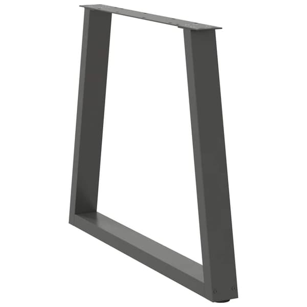 vidaXL Spisebordben V-formet 2 stk antrasitt 80 x (72-73,3) cm stål