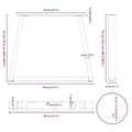 Miniatyrbilde 10 av 10: vidaXL Spisebordben V-formet 2 stk antrasitt 80 x (72-73,3) cm stål