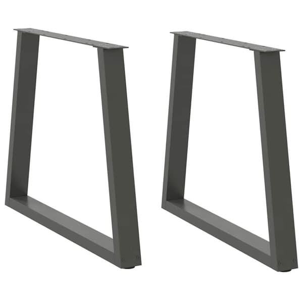 vidaXL Spisebordben V-formet 2 stk antrasitt 80 x (72-73,3) cm stål