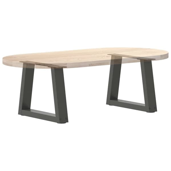 vidaXL Sohvapöydän jalat V-muotoiset 2 kpl antrasiitti 40x(30-31,3) cm teräs