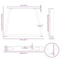 Pikkukuva 10 / 10: vidaXL Sohvapöydän jalat V-muotoiset 2 kpl antrasiitti 40x(30-31,3) cm teräs