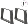 Pikkukuva 3 / 10: vidaXL Sohvapöydän jalat V-muotoiset 2 kpl antrasiitti 60x(30-31,3) cm teräs