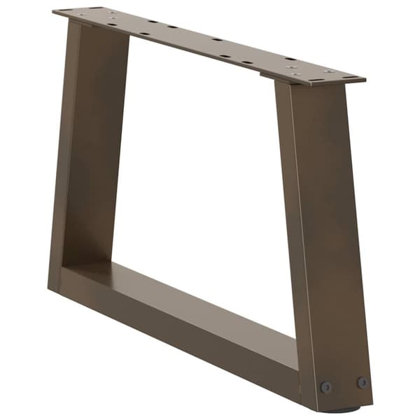 vidaXL Spisebordsben V-form 2 stk naturstål 60x(30-31,3) cm stål