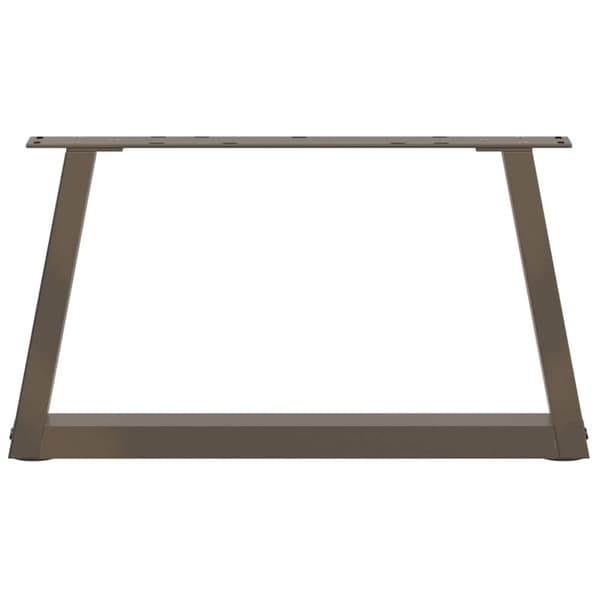 vidaXL Spisebordsben V-form 2 stk naturstål 60x(30-31,3) cm stål