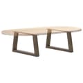Miniatyrbillede 8 af 11: vidaXL Spisebordsben V-form 2 stk naturstål 60x(30-31,3) cm stål