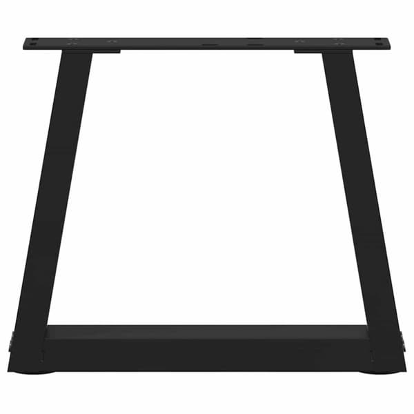 vidaXL Matbordsben V-formade 2 st svart 30x(30-31,3) cm stål