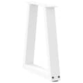 Miniatyrbilde 4 av 10: vidaXL Salongbordben V-formet 2 stk hvit 28 x (42-43,3) cm stål