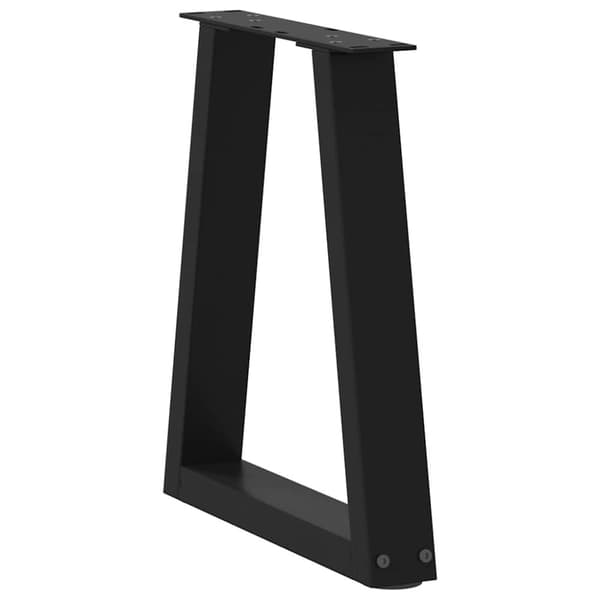 vidaXL Matbordsben V-formade 2 st svart 28x(42-43,3) cm stål