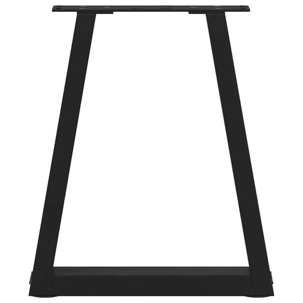 vidaXL Matbordsben V-formade 2 st svart 28x(42-43,3) cm stål