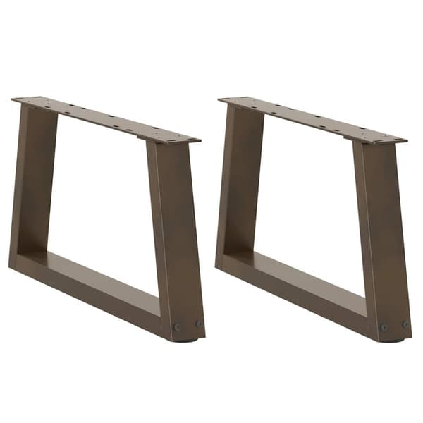 vidaXL Matbordsben V-formade 2 st naturstål 50x(30-31,3) cm stål