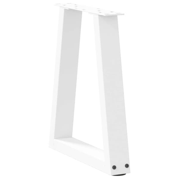 vidaXL Salongbordben V-formet 2 stk hvit 38 x (42-43,3) cm stål