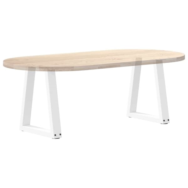 vidaXL Salongbordben V-formet 2 stk hvit 38 x (42-43,3) cm stål