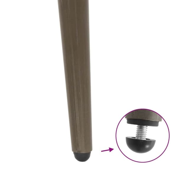 vidaXL Konsollbordben konisk form 4 stk naturstål 72–73 cm stål
