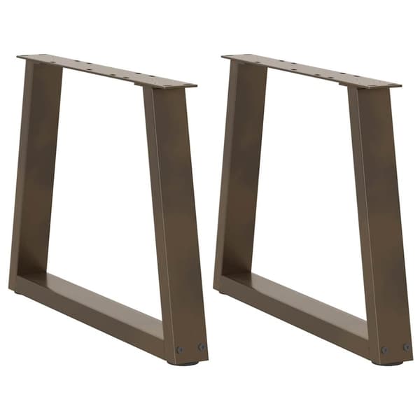 vidaXL Matbordsben V-formade 2 st naturstål 50x(42-43,3) cm stål