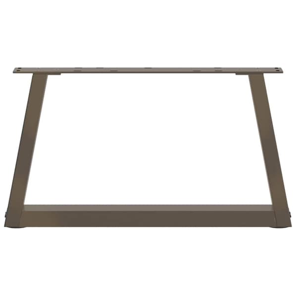 vidaXL Spisebordsben V-form 2 stk naturstål 70x(30-31,3) cm stål