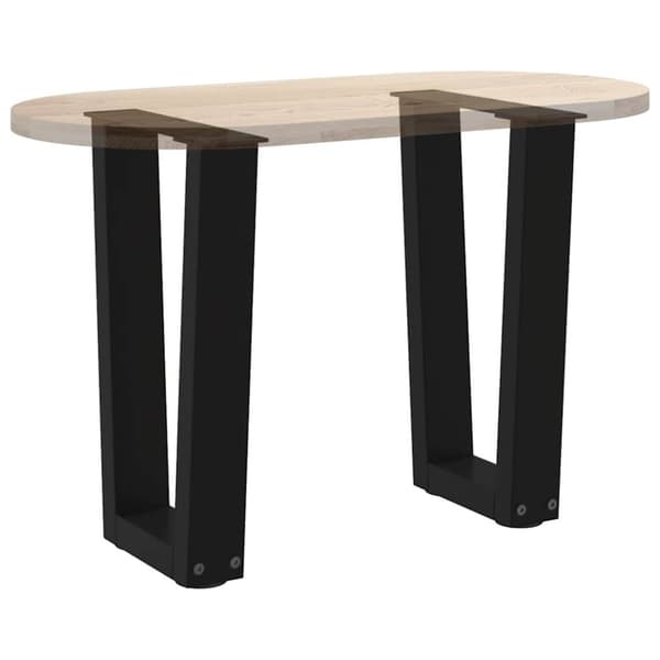 vidaXL Matbordsben V-formade 2 st svart 28x(42-43,3) cm stål