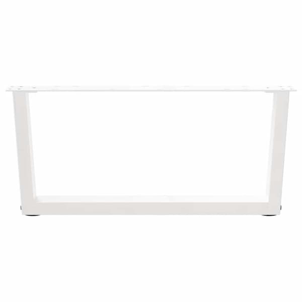 vidaXL Matbordsben V-formade 2 st vit 70x(30-31,3) cm stål
