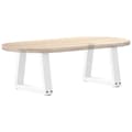 Miniatyrbilde 8 av 10: vidaXL Salongbordben V-formet 2 stk hvit 30x(30-31,3) cm stål