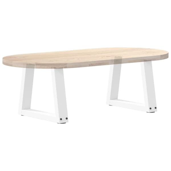vidaXL Salongbordben V-formet 2 stk hvit 30x(30-31,3) cm stål
