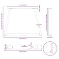 Miniatyrbilde 10 av 10: vidaXL Salongbordben V-formet 2 stk hvit 30x(30-31,3) cm stål