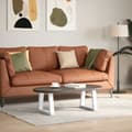 Miniatyrbilde 2 av 10: vidaXL Salongbordben V-formet 2 stk hvit 30x(30-31,3) cm stål