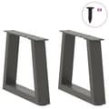 Miniatyrbilde 3 av 10: vidaXL Salongbordben V-formet 2 stk antrasitt 30x(30-31,3) cm stål