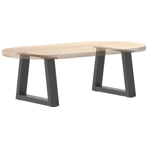 vidaXL Salongbordben V-formet 2 stk antrasitt 30x(30-31,3) cm stål