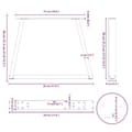 Miniatyrbilde 10 av 10: vidaXL Salongbordben V-formet 2 stk antrasitt 30x(30-31,3) cm stål
