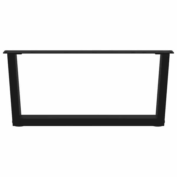 vidaXL Ruokapöydän jalat V-muoto 2 kpl Musta 70x(30-31,3) cm Teräs