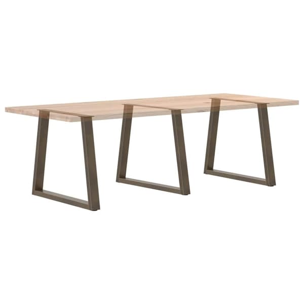 vidaXL Ruokapöydän jalat V-muotoiset 3 kpl Luonnonvärinen teräs 80x(72-73,3) cm Teräs