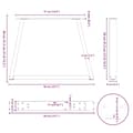 Miniatyrbilde 11 av 11: vidaXL Salongbordben V-formet 2 stk naturstål 40x(30-31,3) cm stål