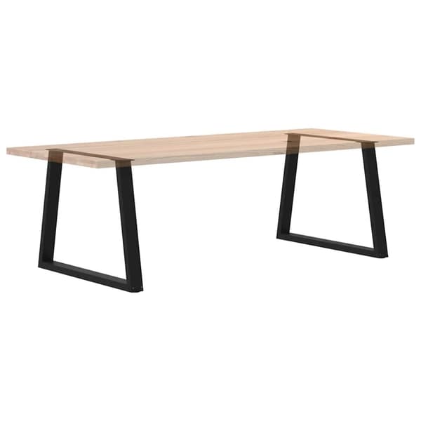 vidaXL Spisebordben V-formet 2 stk svart 100x(72-73,3) cm stål